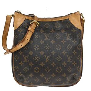 LOUIS VUITTON Odeon PM Shoulder Bag Monogram Leather Brown Spain